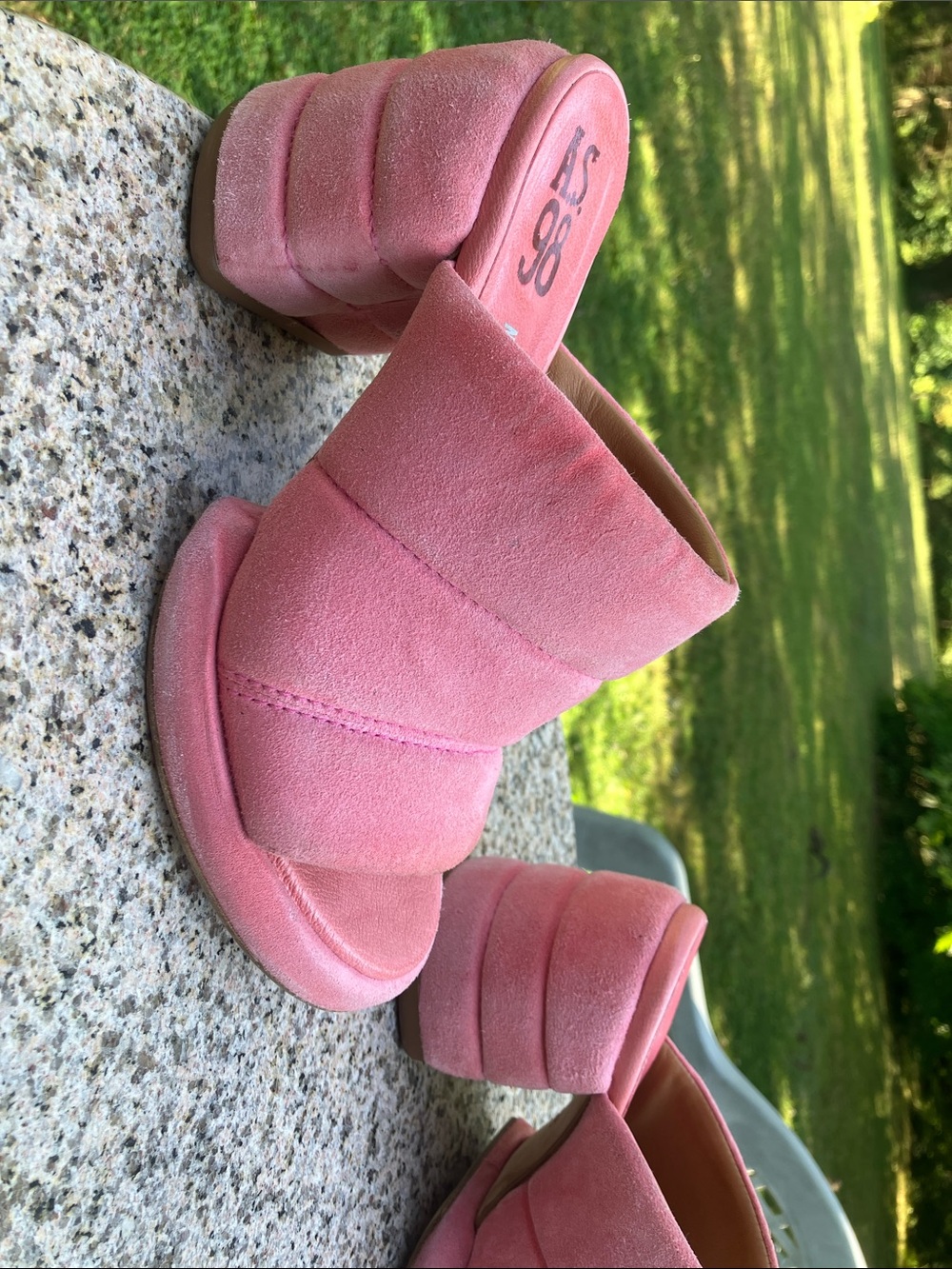 AS.98 Madigan Pink Slide Sandals 38 - Picture 5 of 12